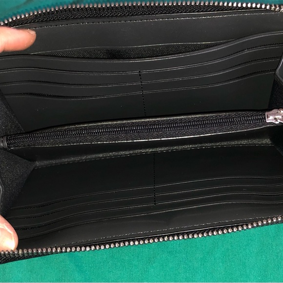 AUTHENTIC NWT ACCORDION ZIP WALLET IN FOREST FLOWER PRINT COATED CANVAS - Picture 7 of 11